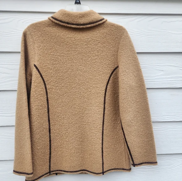 S Tan Boiled Wool Jacket - Picture 8 of 15